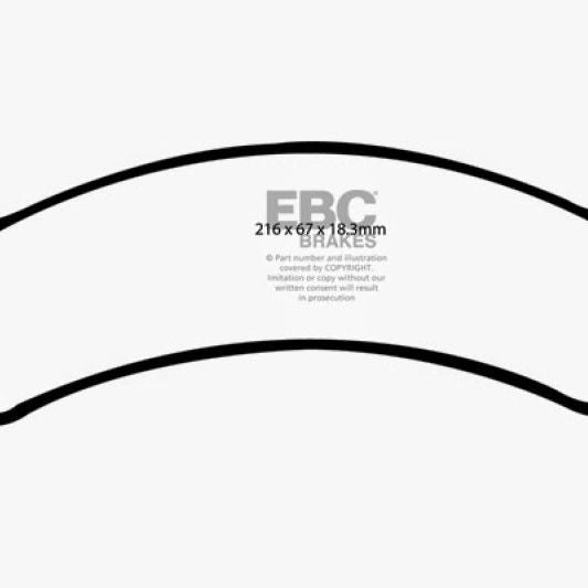 EBC 02 Chevrolet Avalanche 8.1 (2500) Extra Duty Front Brake Pads-Brake Pads - Performance-EBC-EBCED91305-SMINKpower Performance Parts