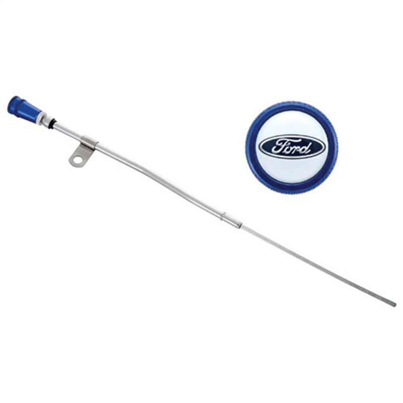 Ford Racing Dipstick Kit - Anodized Aluminum Handle w/ Embossed Ford Logo - SMINKpower Performance Parts FRP302-400 Ford Racing