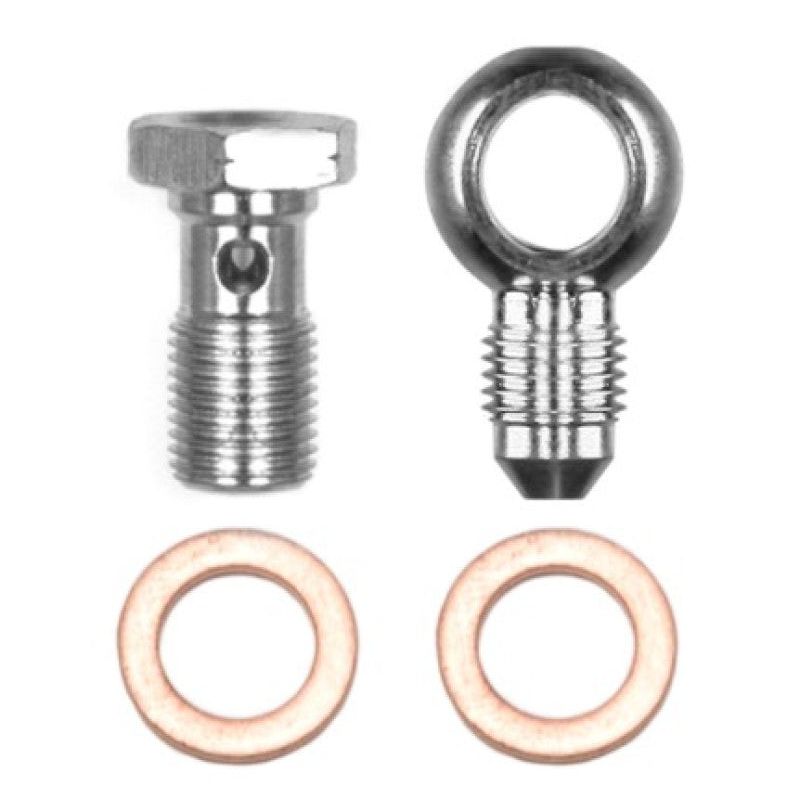 Wilwood Banjo Fitting Kit -3 male to 10mm-1.00 Banjo Bolt & Crush Washers (1 qty) - SMINKpower Performance Parts WIL220-14431 Wilwood