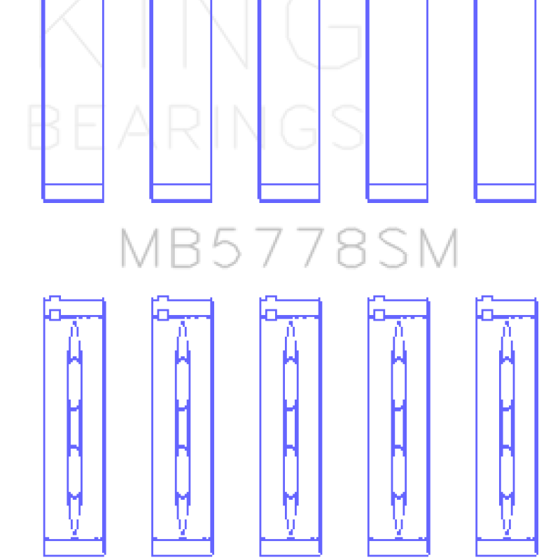 King Audi/VW 1.8/2.0 TSI/TFSI (Size 0.25 Oversized) Main Bearing Set-Bearings-King Engine Bearings-KINGMB5778SM0.25-SMINKpower Performance Parts