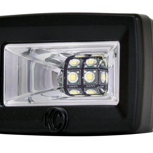 KC HiLiTES C-Series 2in. C2 LED Light 20w Area Flood Beam (Pair Pack System) - Black-Light Bars & Cubes-KC HiLiTES-KCL328-SMINKpower Performance Parts