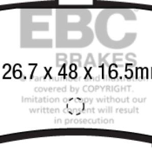 EBC 15+ Ford Mustang 2.3 Turbo Yellowstuff Rear Brake Pads-Brake Pads - Performance-EBC-EBCDP43041R-SMINKpower Performance Parts