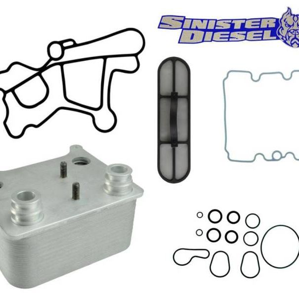 Sinister Diesel 03-07 Ford Powerstroke 6.0L Oil Cooler Kit (Includes Gaskets & O-Rings)