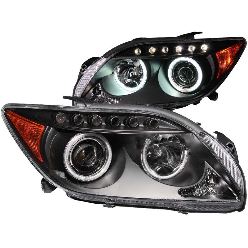 ANZO 2005-2010 Scion Tc Projector Headlights w/ Halo Black (CCFL)-Headlights-ANZO-ANZ121119-SMINKpower Performance Parts