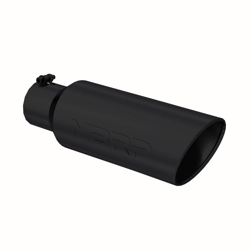 MBRP Universal Tip 6in OD Rolled End 4in Inlet 18in L Black Coated Exhaust Tip-Tips-MBRP-MBRPT5130BLK-SMINKpower Performance Parts