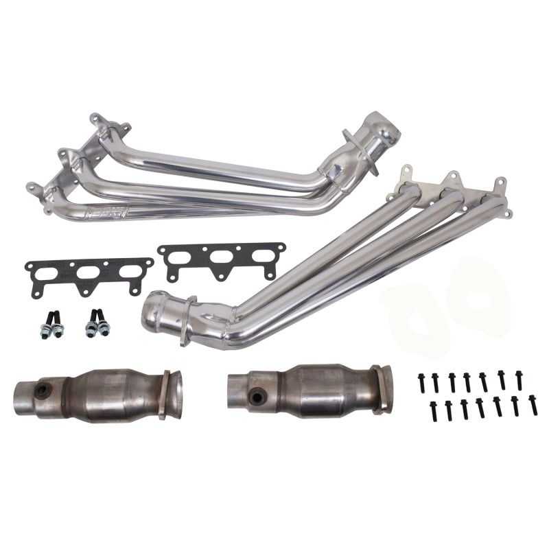 BBK 10-11 Camaro V6 Long Tube Exhaust Headers With Converters - 1-5/8 Silver Ceramic - SMINKpower Performance Parts BBK40410 BBK