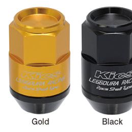 Project Kics Leggdura Racing Shell Type Lug Nut 35mm Closed-End Look 16 Pcs + 4 Locks 12X1.5 Black-Lug Nuts-Project Kics-PJKWCL3511K-SMINKpower Performance Parts
