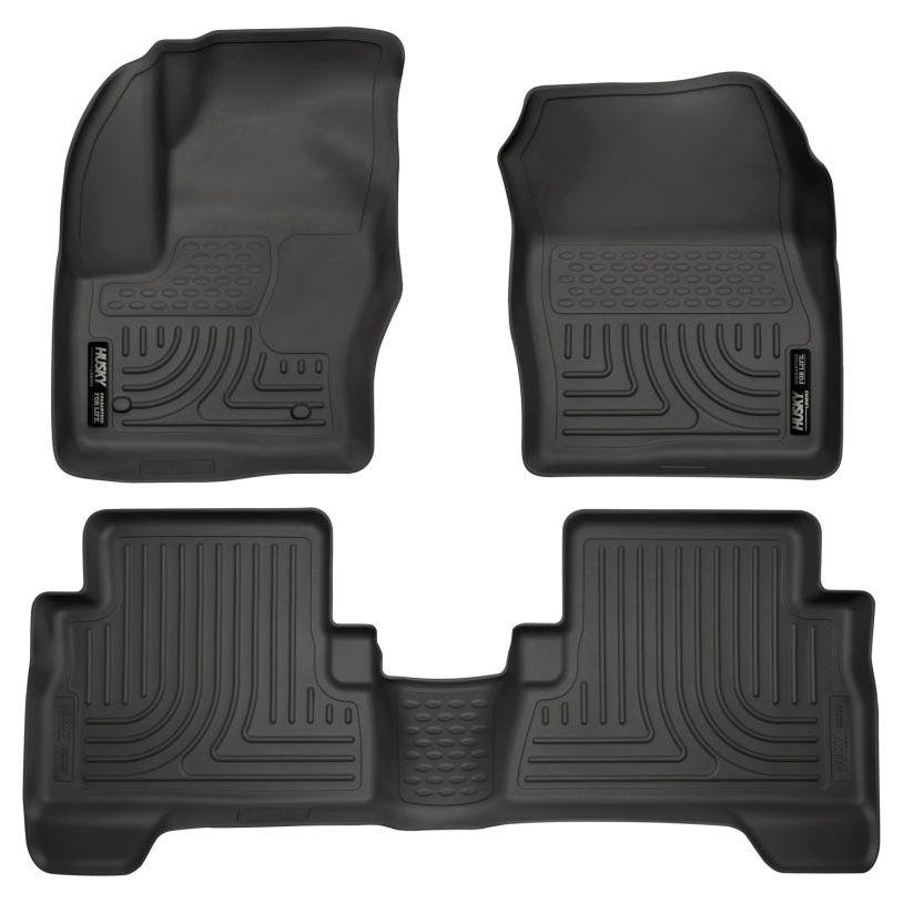 Husky Liners 2013 Ford Escape WeatherBeater Combo Black Floor Liners-Floor Mats - Rubber-Husky Liners-HSL99741-SMINKpower Performance Parts