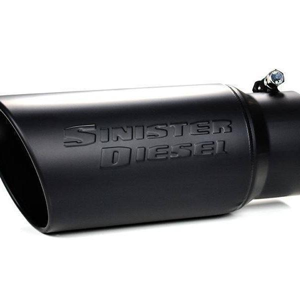 Sinister Diesel Black Ceramic Coated Stainless Steel Exhaust Tip (4in to 6in)-Tips-Sinister Diesel-SINSD-4-6-BLK-SMINKpower Performance Parts