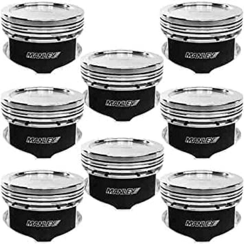 Manley 2018+ Ford Coyote 5.0L 6.75cc Dish 3.700in Bore 12:1 CR 22mm Pin Platinum Ext Duty Pistons - SMINKpower Performance Parts MAN595938CE-8 Manley Performance