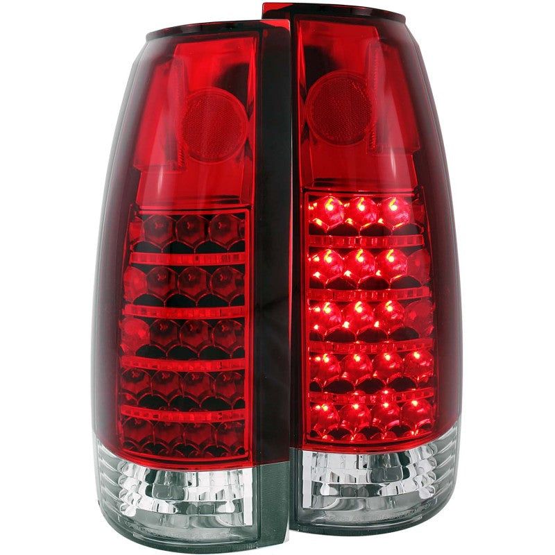 ANZO 1999-2000 Cadillac Escalade LED Taillights Red/Clear-Tail Lights-ANZO-ANZ311057-SMINKpower Performance Parts