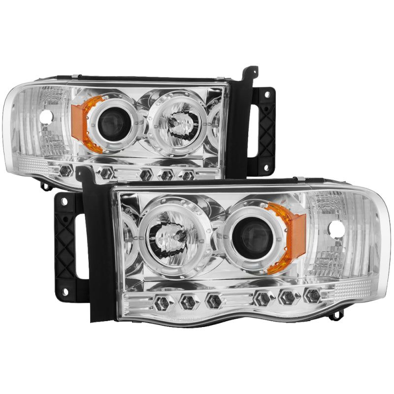 Spyder Dodge Ram 1500 02-05/Ram 2500 03-05 Projector Headlights LED Halo LED Chrm PRO-YD-DR02-HL-C-Headlights-SPYDER-SPY5009982-SMINKpower Performance Parts