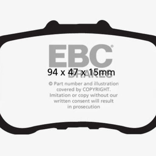 EBC 09-14 Acura TSX 2.4 Greenstuff Rear Brake Pads-Brake Pads - Performance-EBC-EBCDP21987-SMINKpower Performance Parts