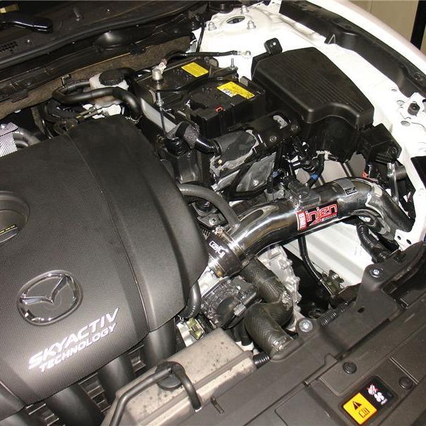 Injen 14-15 Mazda 6 2.5L 4cyl Black Cold Air Intake w/ MR Tech & Air Fusion - SMINKpower Performance Parts INJSP6073BLK Injen