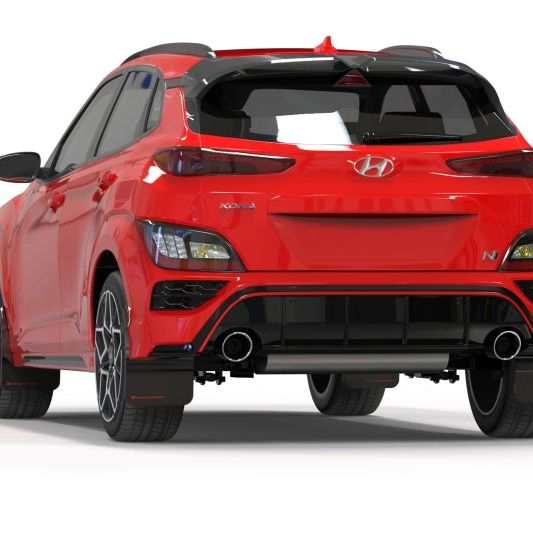 Rally Armor 2022 Hyundai Kona N Black UR Mud Flap w/ Red Logo - SMINKpower Performance Parts RALMF83-UR-BLK-RD Rally Armor