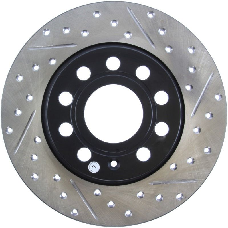 StopTech Slotted & Drilled Sport Brake Rotor-Brake Rotors - Slot & Drilled-Stoptech-STO127.33131L-SMINKpower Performance Parts