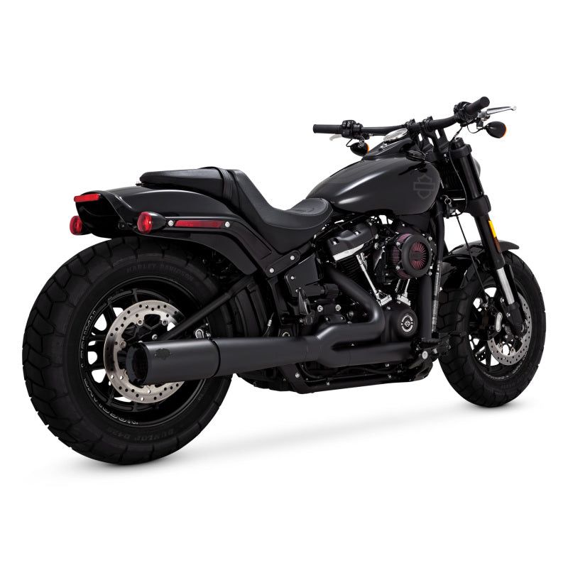 Vance & Hines HD Softail 18 -22 Pro Pipe Black PCX Full System Exhaust - SMINKpower Performance Parts VAH47387 Vance and Hines