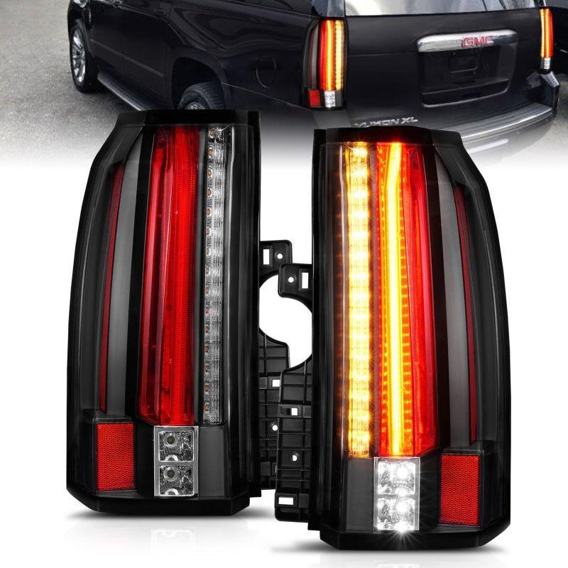 ANZO 2015-2017 GMC Yukon/Yukon XL LED Taillights Black-Tail Lights-ANZO-ANZ311275-SMINKpower Performance Parts