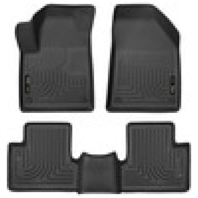 Husky Liners 15-22 Jeep Cherokee WeatherBeater Combo Black Floor Liners-Floor Mats - Rubber-Husky Liners-HSL99091-SMINKpower Performance Parts