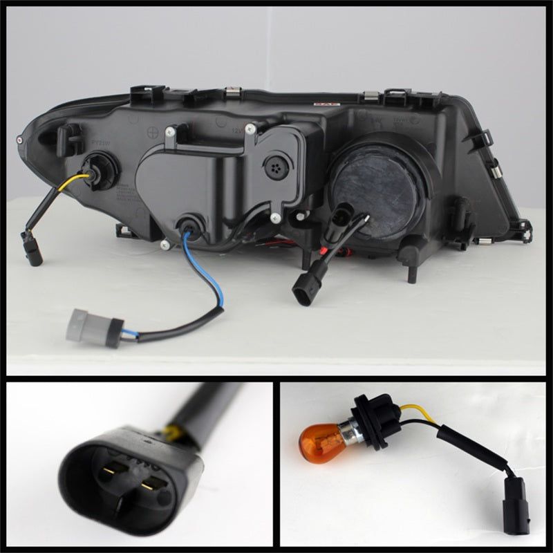 Spyder BMW E46 3-Series 04-06 2 DR Projector Halogen Model- LED Halo Blk PRO-YD-BMWE4604-2DR-HL-BK-Headlights-SPYDER-SPY5077141-SMINKpower Performance Parts