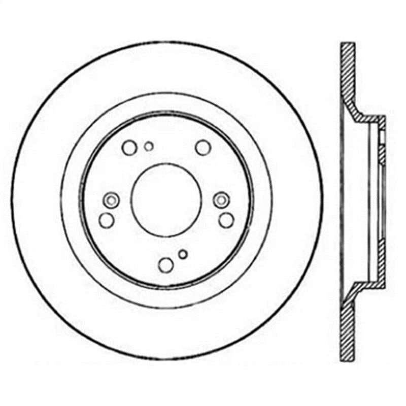 StopTech Power Slot SportStop 00-06 Honda S2000 Slotted Rear Left Rotor-Brake Rotors - Slotted-Stoptech-STO126.40050SL-SMINKpower Performance Parts