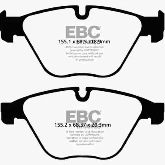 EBC 10+ BMW 535i 3.0 Turbo (F10) Redstuff Front Brake Pads-Brake Pads - Performance-EBC-EBCDP32103C-SMINKpower Performance Parts