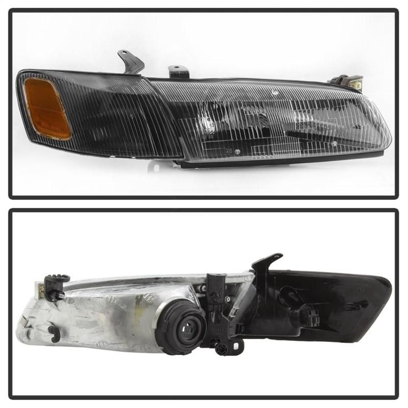 xTune 97-99 Toyota Camry 4pc OEM Style Headlights w/Corner Lights - Black (HD-JH-TCAM97-SET-BK) - SMINKpower Performance Parts SPY9042836 SPYDER