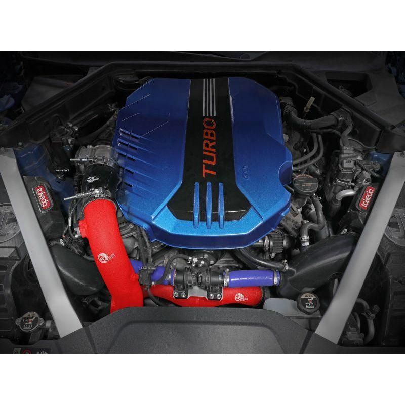 AFE 18-21 Kia Stinger V6-3.3L BladeRunner Alum Hot/Cold Charge Pipe Kit Red - SMINKpower Performance Parts AFE46-20504-R aFe