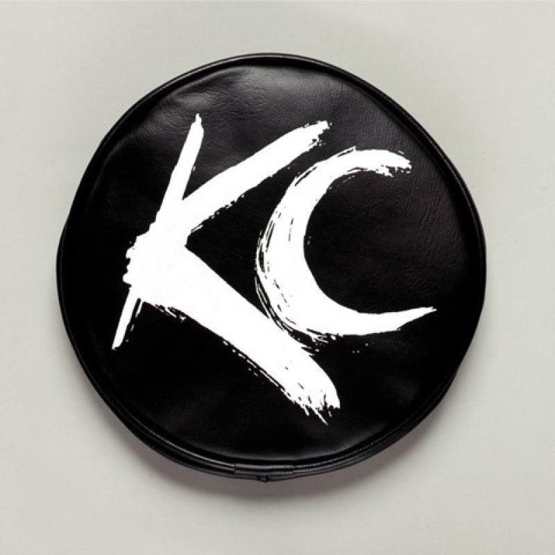 KC HiLiTES 6in. Round Soft Cover (Pair) - Black w/Yellow KC Logo - SMINKpower Performance Parts KCL5102 KC HiLiTES