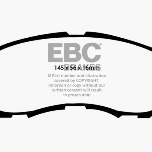 EBC 11-14 Chrysler 200 2.4 Yellowstuff Front Brake Pads-Brake Pads - Performance-EBC-EBCDP41614R-SMINKpower Performance Parts