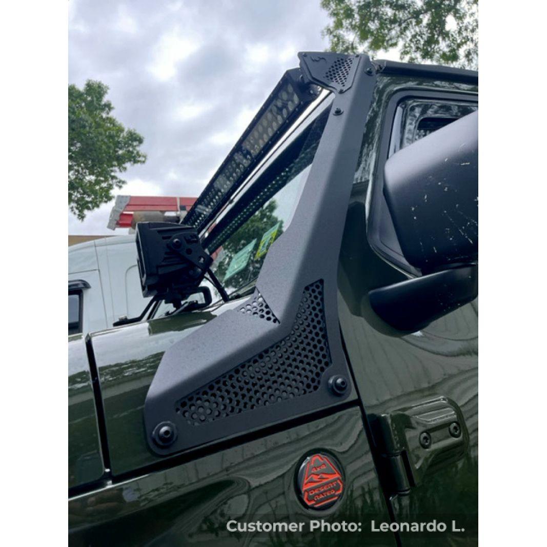 Go Rhino 18-20 Jeep Wrangler JL/JLU/Gladiator JT XE Windshield Light Bar Mount - 50in Single Row - SMINKpower Performance Parts GOR730500T Go Rhino