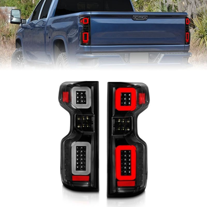 Anzo 19-21 Chevy Silverado Full LED Tailights Black Housing Clear Lens G2 (w/C Light Bars) - SMINKpower Performance Parts ANZ311414 ANZO