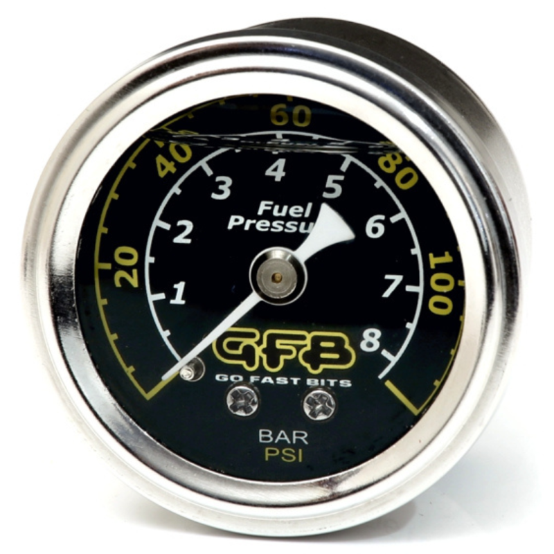 GFB Fuel Pressure Gauge (Suits 8050/8060) 40mm 1-1/2in 1/8MPT Thread 0-120PSI - gfb-fuel-pressure-gauge-suits-8050-8060-40mm-1-1-2in-1-8mpt-thread-0-120psi