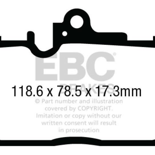 EBC 13+ Lexus GS350 3.5 F-Sport RWD Ultimax2 Front Brake Pads-Brake Pads - OE-EBC-EBCUD1686-SMINKpower Performance Parts