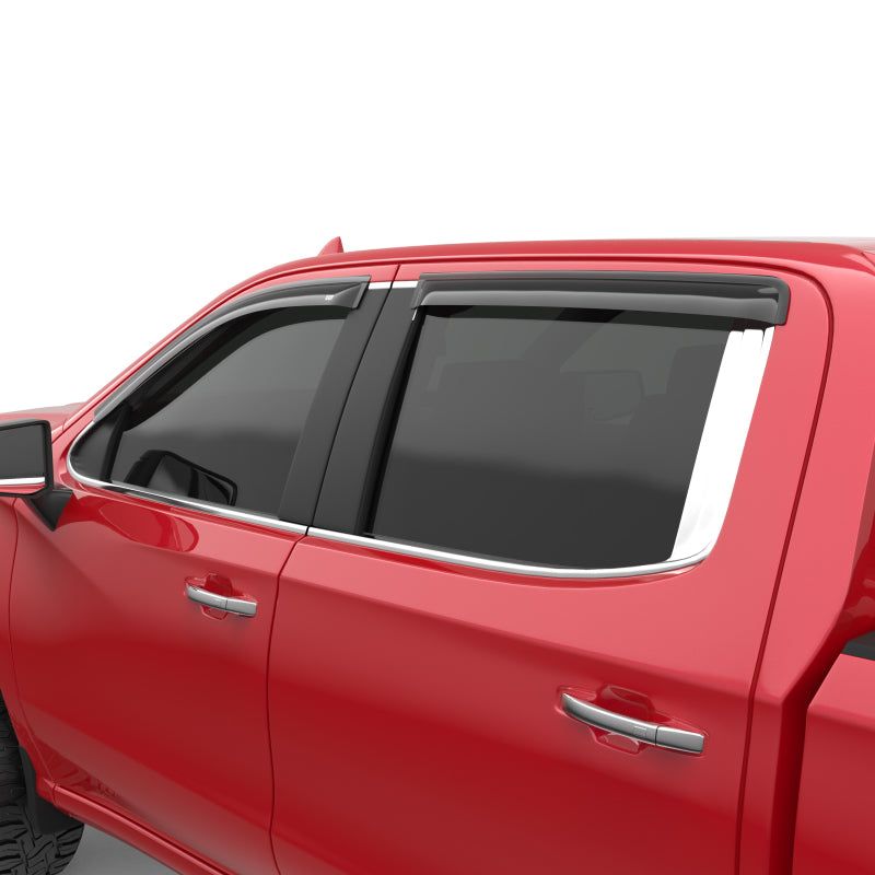 EGR 2019 Chevy 1500 Crew Cab Tape-On Window Visors - Set of 4 Dark Smoke - SMINKpower Performance Parts EGR641691 EGR