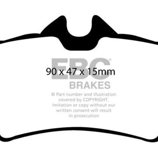 EBC 94-04 Ford Mustang 4.6 Cobra Yellowstuff Rear Brake Pads-Brake Pads - Performance-EBC-EBCDP41156/2R-SMINKpower Performance Parts