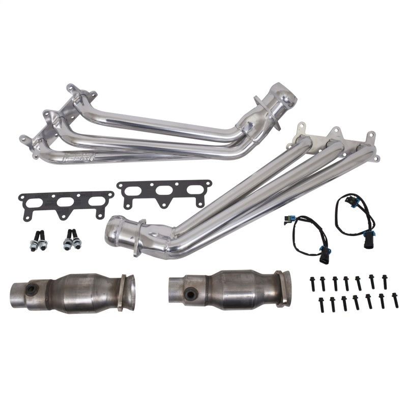 BBK 10-11 Camaro V6 Long Tube Exhaust Headers With Converters - 1-5/8 Silver Ceramic - SMINKpower Performance Parts BBK40410 BBK