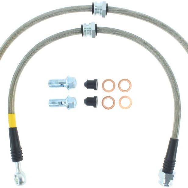 StopTech Stainless Steel Front Brake lines for 99-03 Mazda Protege-Brake Line Kits-Stoptech-STO950.45002-SMINKpower Performance Parts