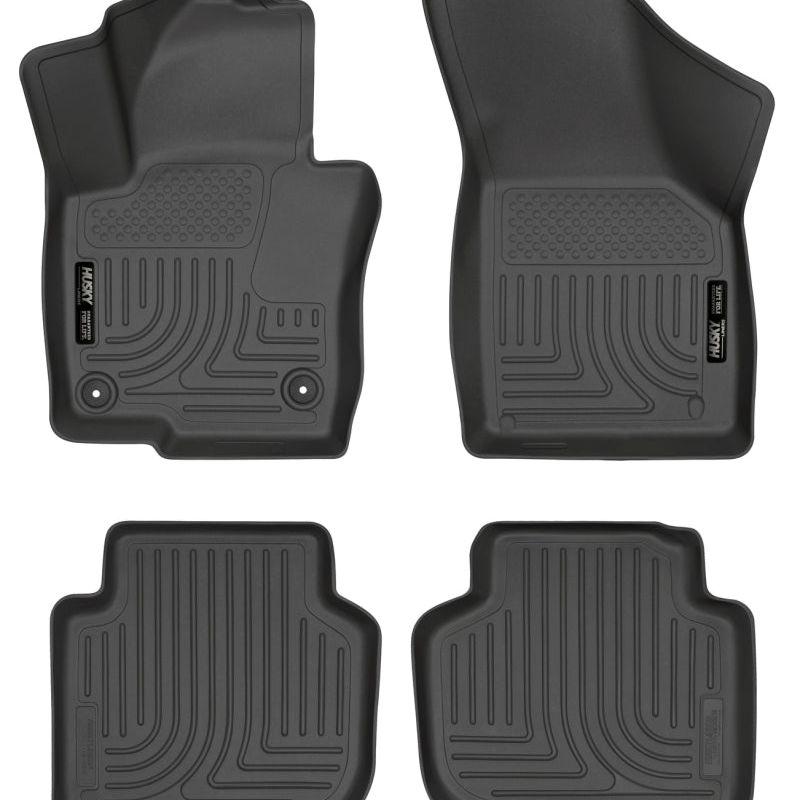 Husky Liners 2012 Volkswagen Passat WeatherBeater Combo Black Floor Liners-Floor Mats - Rubber-Husky Liners-HSL98681-SMINKpower Performance Parts