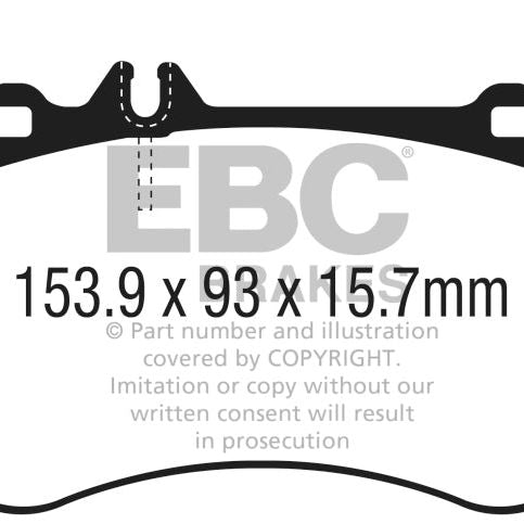 EBC 2014+ Mercedes-Benz CLA45 AMG 2.0L Turbo Redstuff Front Brake Pads-Brake Pads - Performance-EBC-EBCDP32311C-SMINKpower Performance Parts