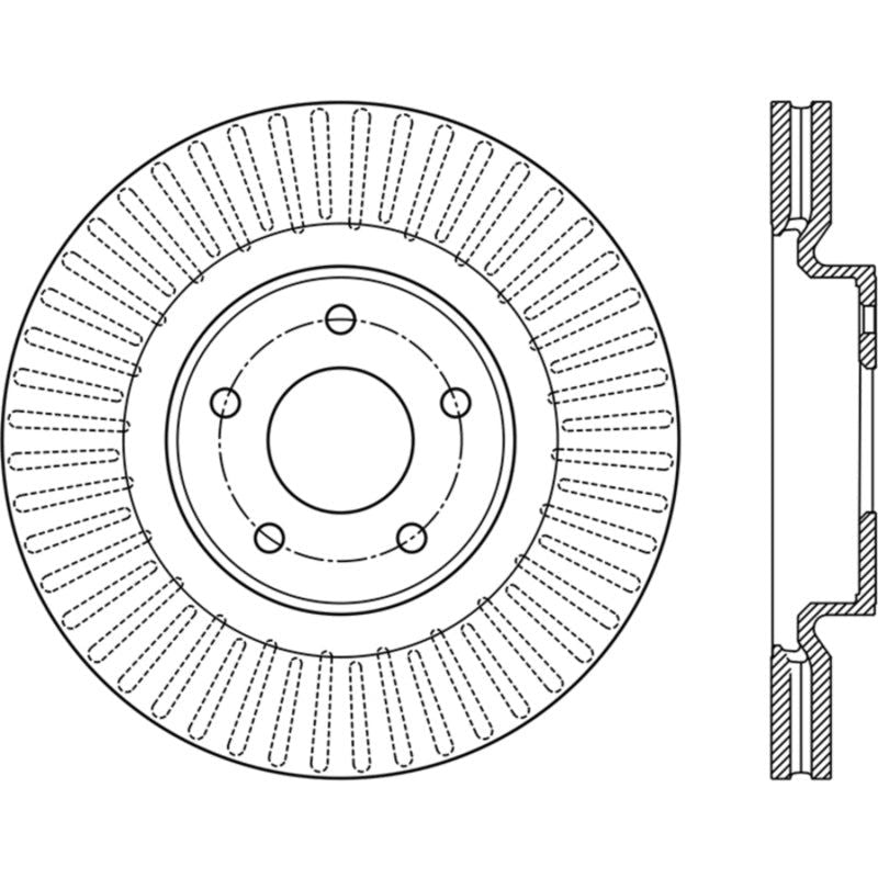 StopTech 13-15 Nissan Pathfinder Slotted Front Left Rotor-Brake Rotors - Slotted-Stoptech-STO126.42120SL-SMINKpower Performance Parts