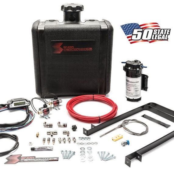 Snow Performance Stg 3 Boost Cooler Water Injection Kit TD (Red Hi-Temp Tubing and Quick Fittings) - SMINKpower Performance Parts SNOSNO-50100 Snow Performance