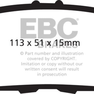 EBC 09-14 Acura TL 3.5 Redstuff Rear Brake Pads-Brake Pads - Performance-EBC-EBCDP31754C-SMINKpower Performance Parts