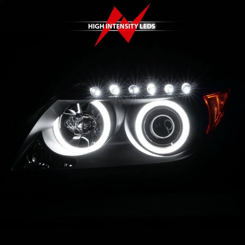 ANZO 2005-2010 Scion Tc Projector Headlights w/ Halo Black (CCFL)-Headlights-ANZO-ANZ121119-SMINKpower Performance Parts