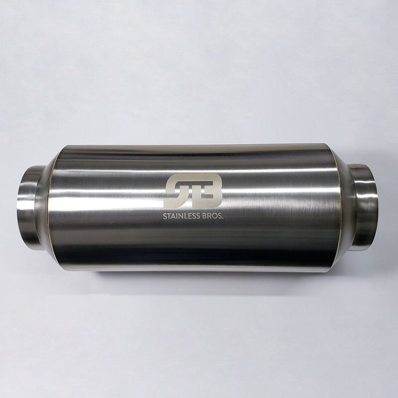 Stainless Bros 3in x 12.0in OAL Lightweight Muffler - Matte Finish-Muffler-Stainless Bros-STB615-07613-0000-SMINKpower Performance Parts