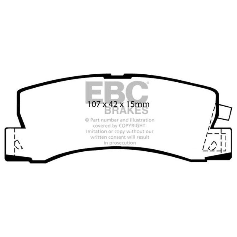 EBC 90-91 Lexus ES250 2.5 Yellowstuff Rear Brake Pads - SMINKpower Performance Parts EBCDP4628R EBC