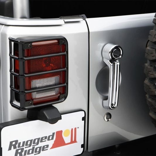 Rugged Ridge 07-18 Jeep Wrangler Black Tail Light Euro Guards - SMINKpower Performance Parts RUG11226.02 Rugged Ridge