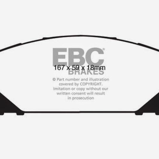 EBC 10+ Lexus RX350 3.5 (Japan) Extra Duty Front Brake Pads-Brake Pads - Performance-EBC-EBCED91837-SMINKpower Performance Parts