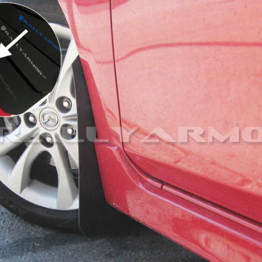 Rally Armor 10-13 Mazda3/Speed3 Black UR Mud Flap w/ Grey Logo-Mud Flaps-Rally Armor-RALMF17-UR-BLK/GRY-SMINKpower Performance Parts
