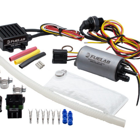 Fuelab 253 In-Tank Brushless Fuel Pump Kit w/9mm Barb & 6mm Siphon/72002/74101/Pre-Filter - 500 LPH - SMINKpower Performance Parts FLB25314 Fuelab